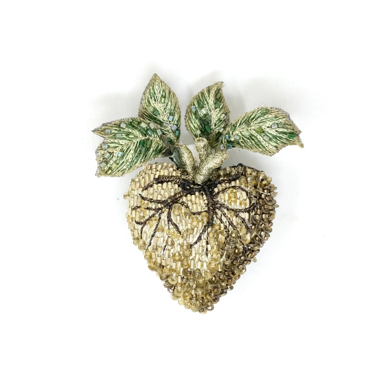 Broche coeur doré