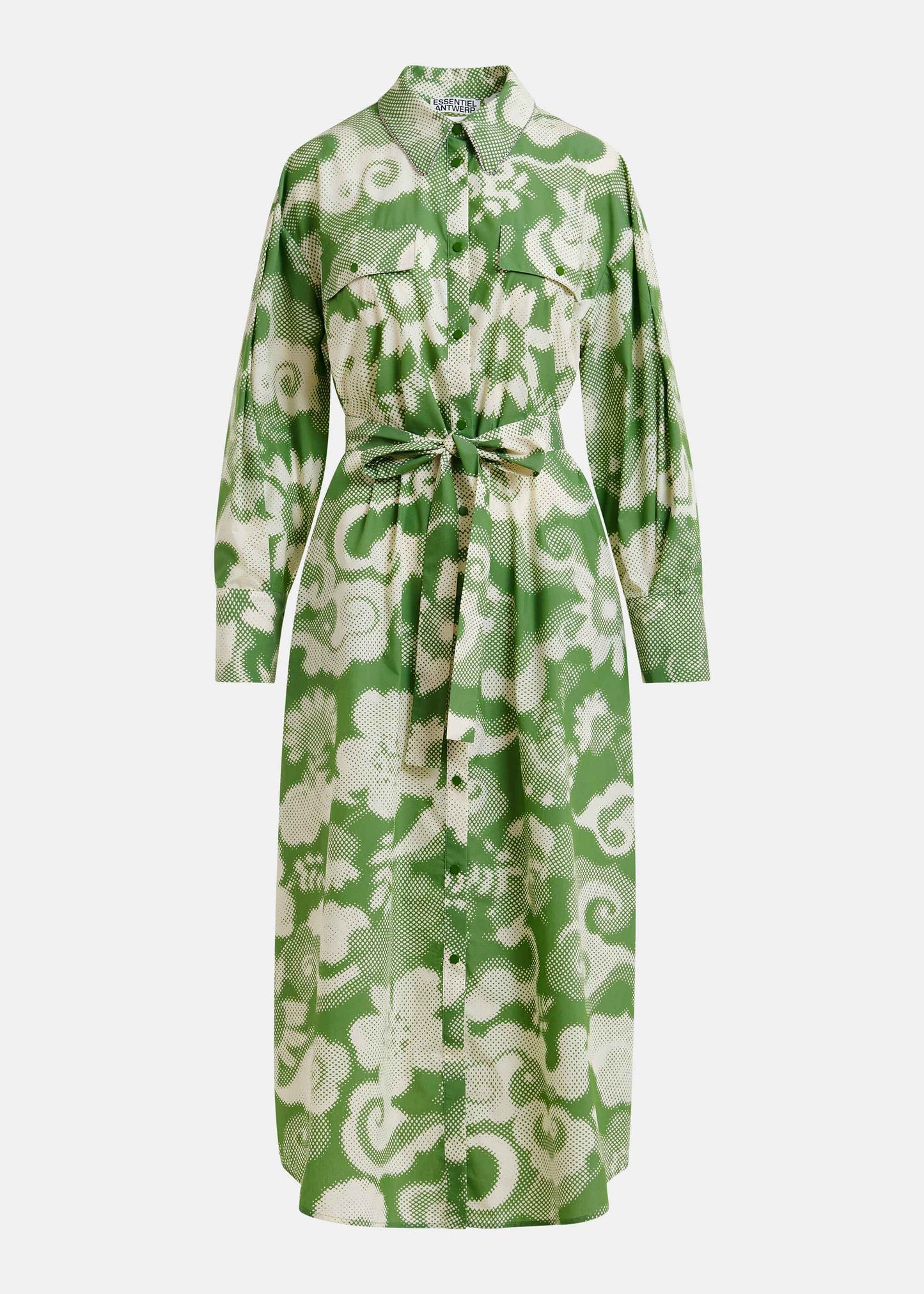 Robe Jaudi à motif verte