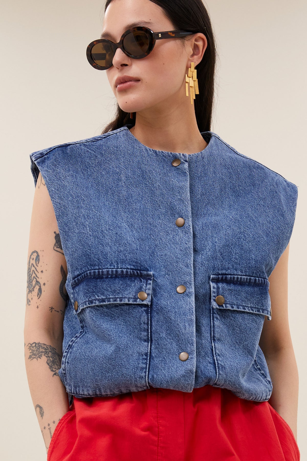 Veste Maggie jean sans manches