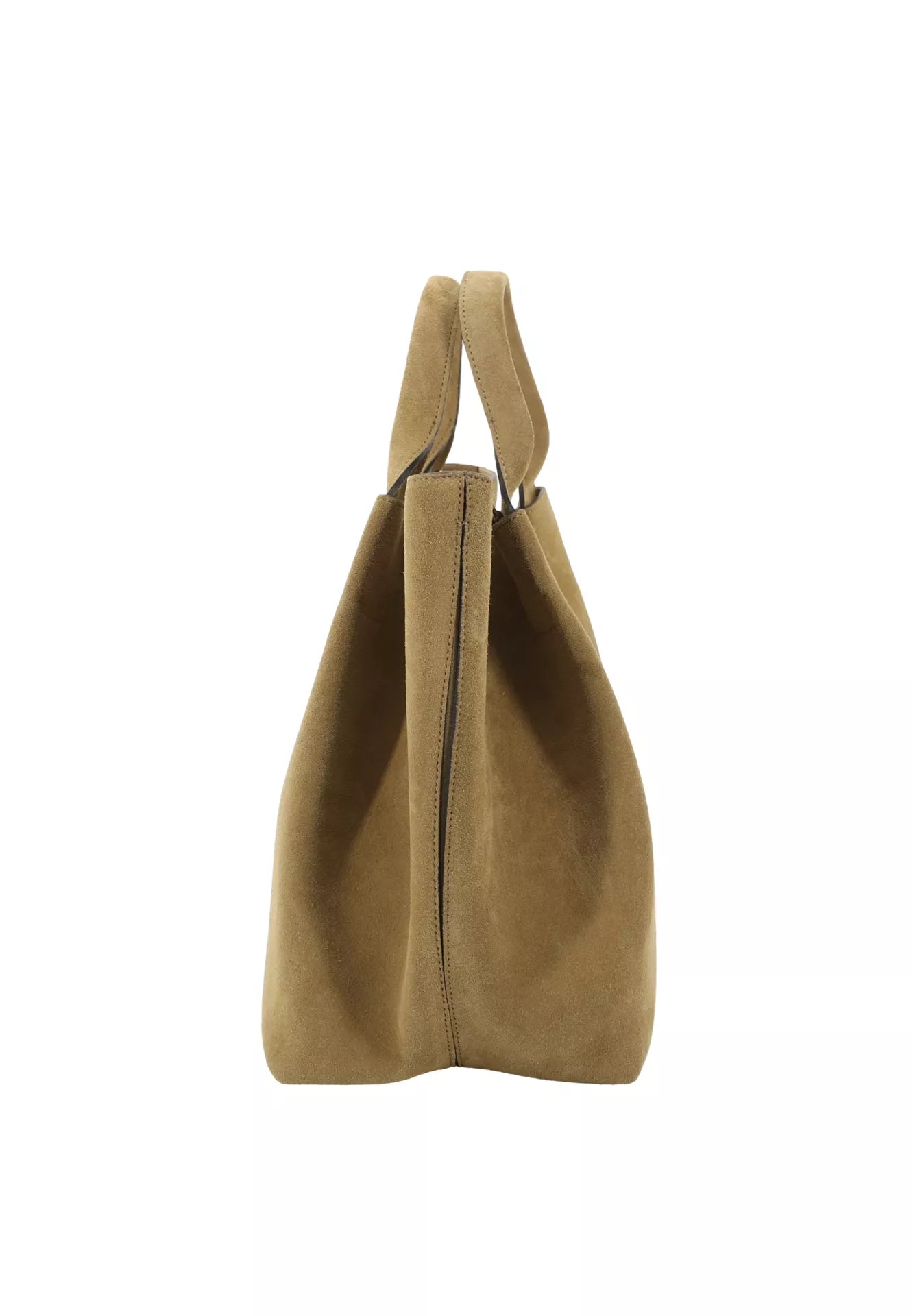 Sac shopping essential médium cuir suède vert clair