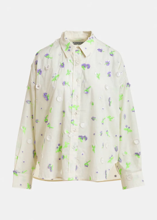 Chemise Jimena blanche à motifs