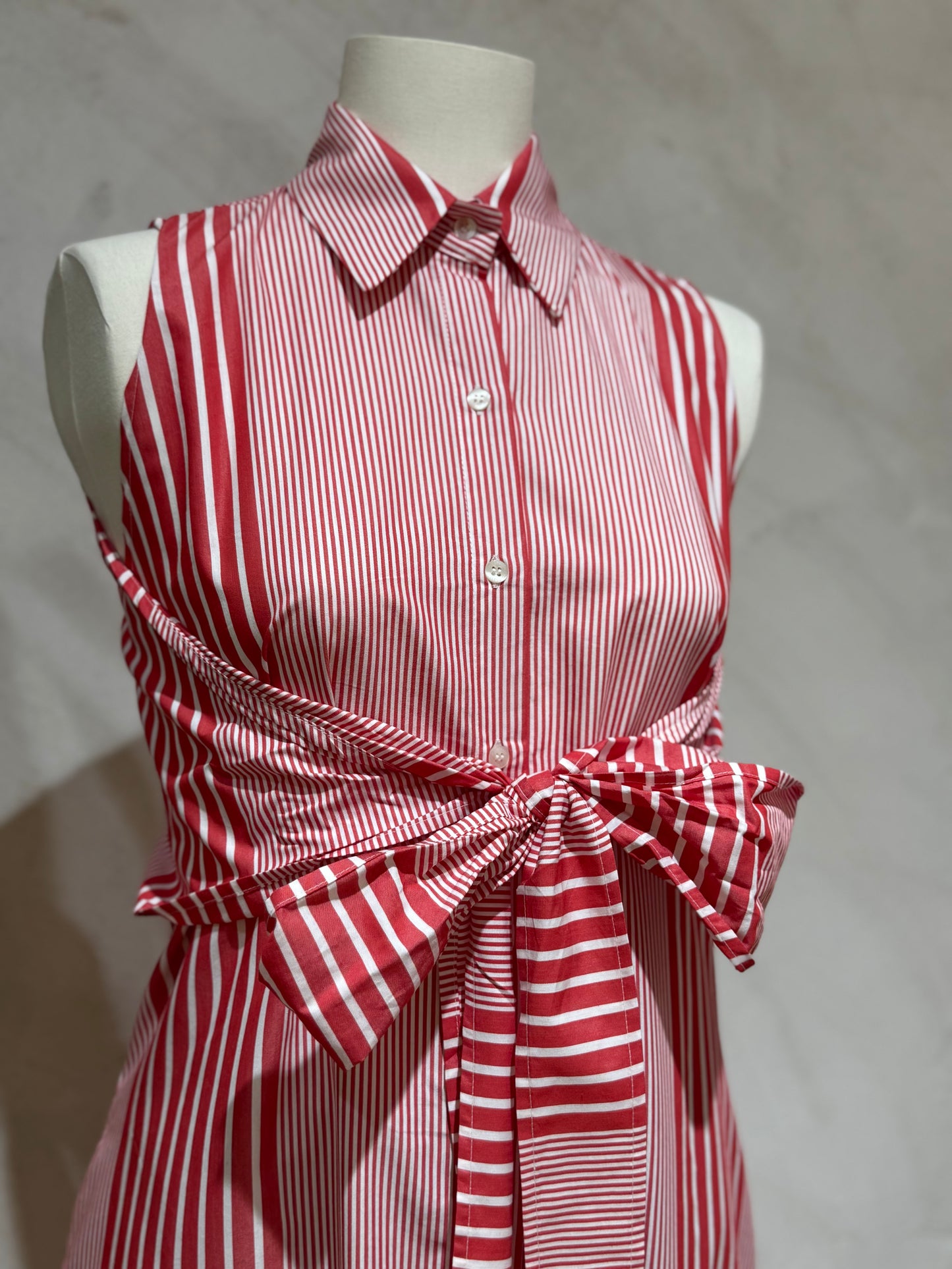 Robe Lazo rayée rouge et blanc