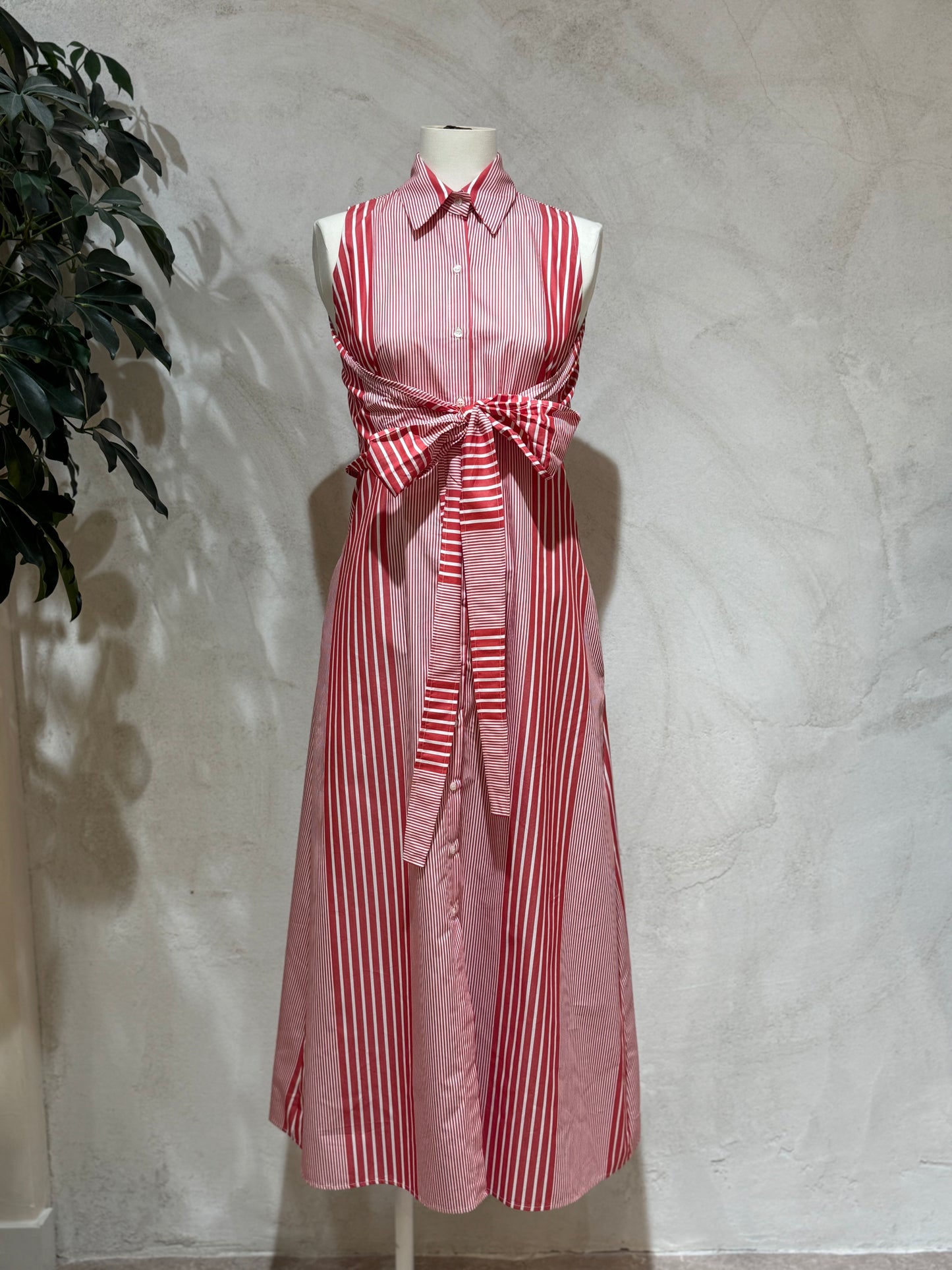 Robe Lazo rayée rouge et blanc