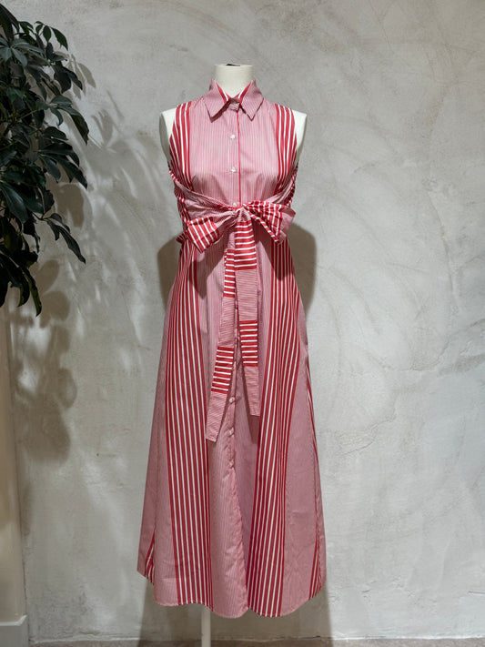 Robe Lazo rayée rouge et blanc