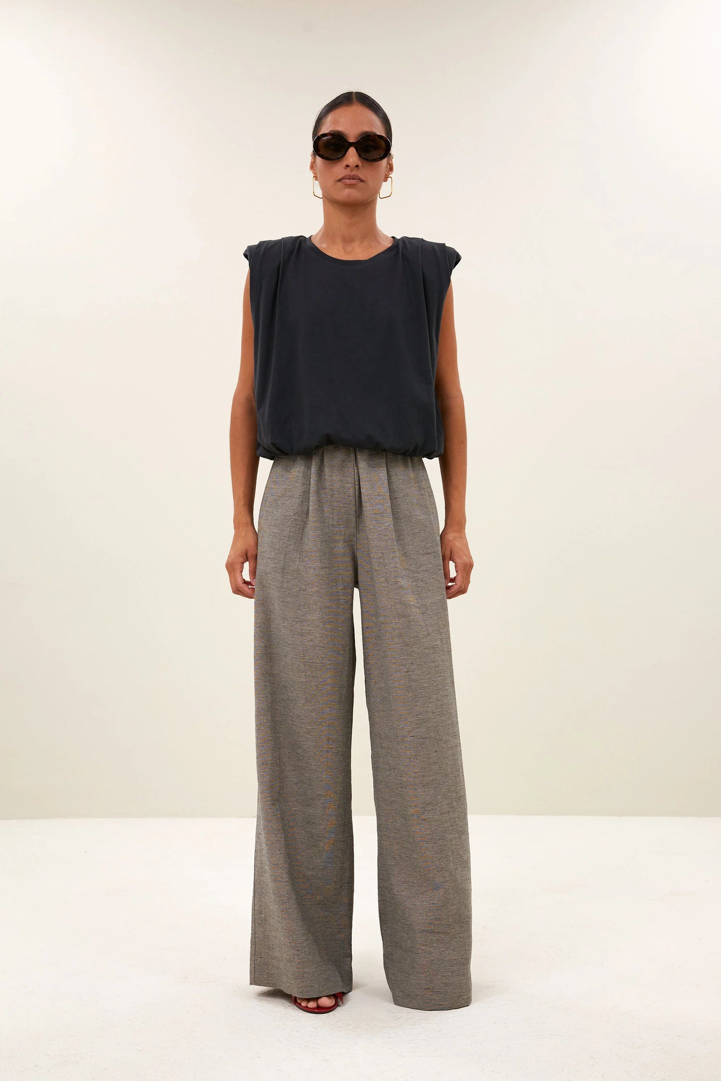 Pantalon Benji gris chiné