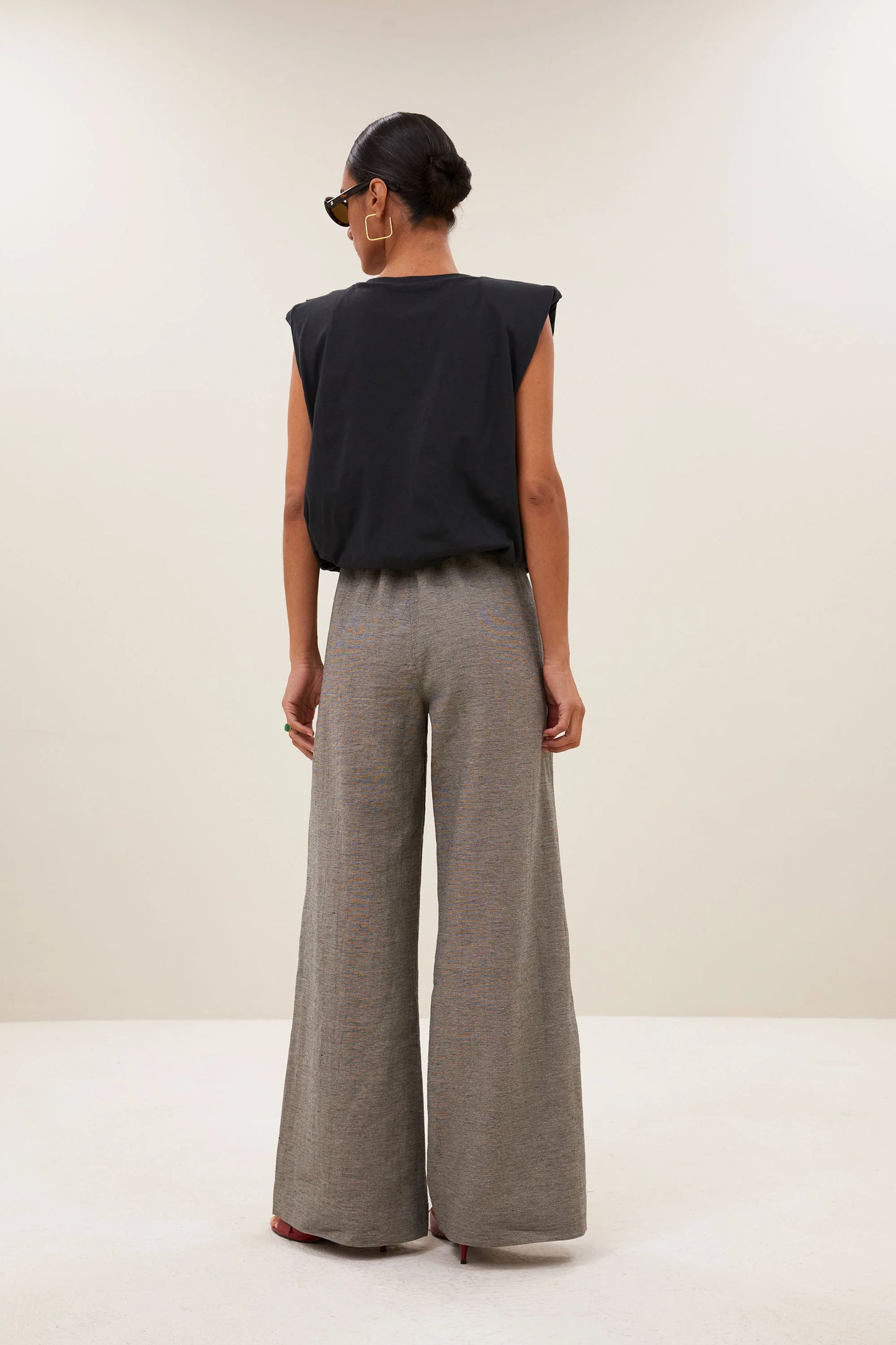 Pantalon Benji gris chiné
