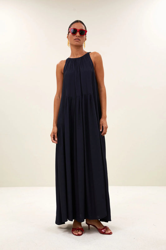 Robe longue Peggy marine
