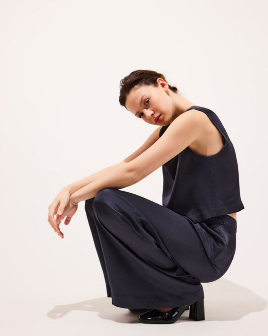 Pantalon Swan Bleu marine