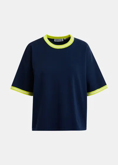 T-shirt Jefinitely navy et jaune