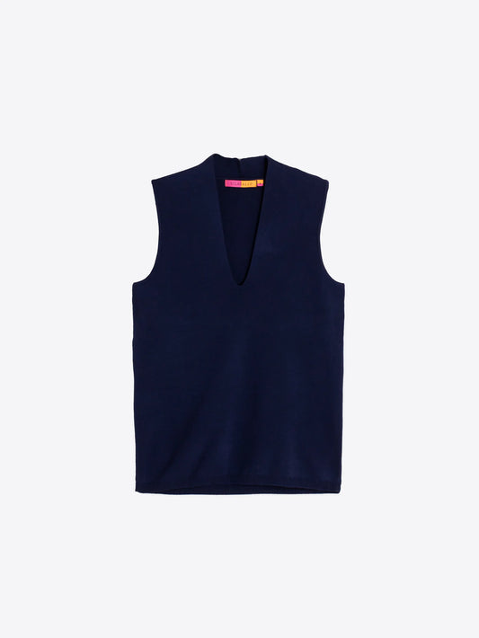 Top Punto bleu marine