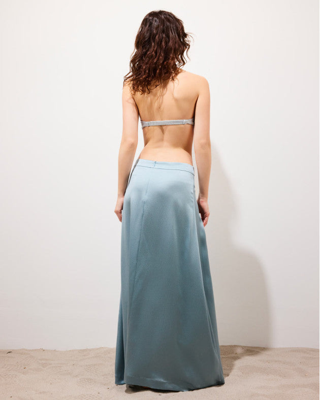 Jupe longue Swan bleu ciel