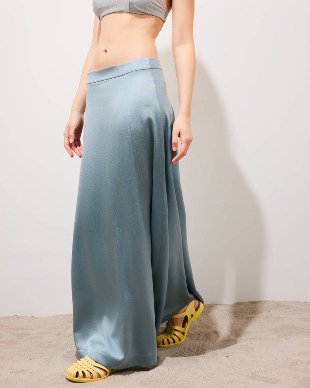 Jupe longue Swan bleu ciel