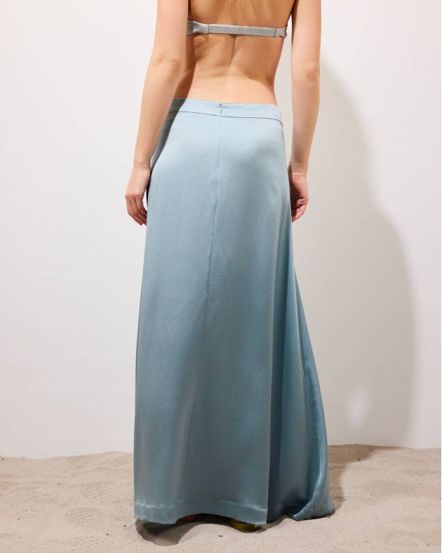 Jupe longue Swan bleu ciel