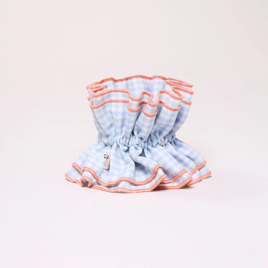 Maxi Chouchou vichy bleu ciel/orange