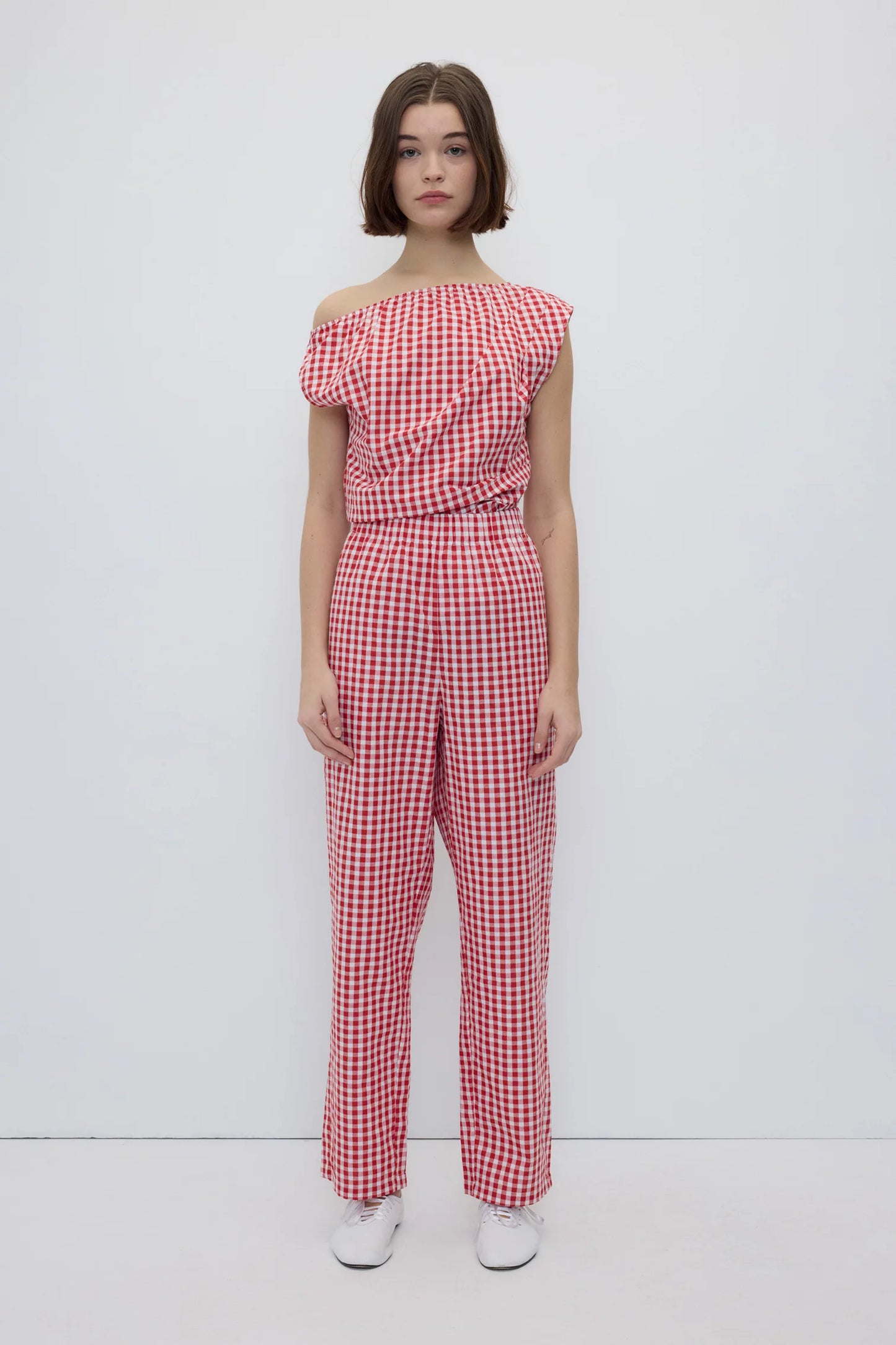 Pantalon Cep vichy rouge