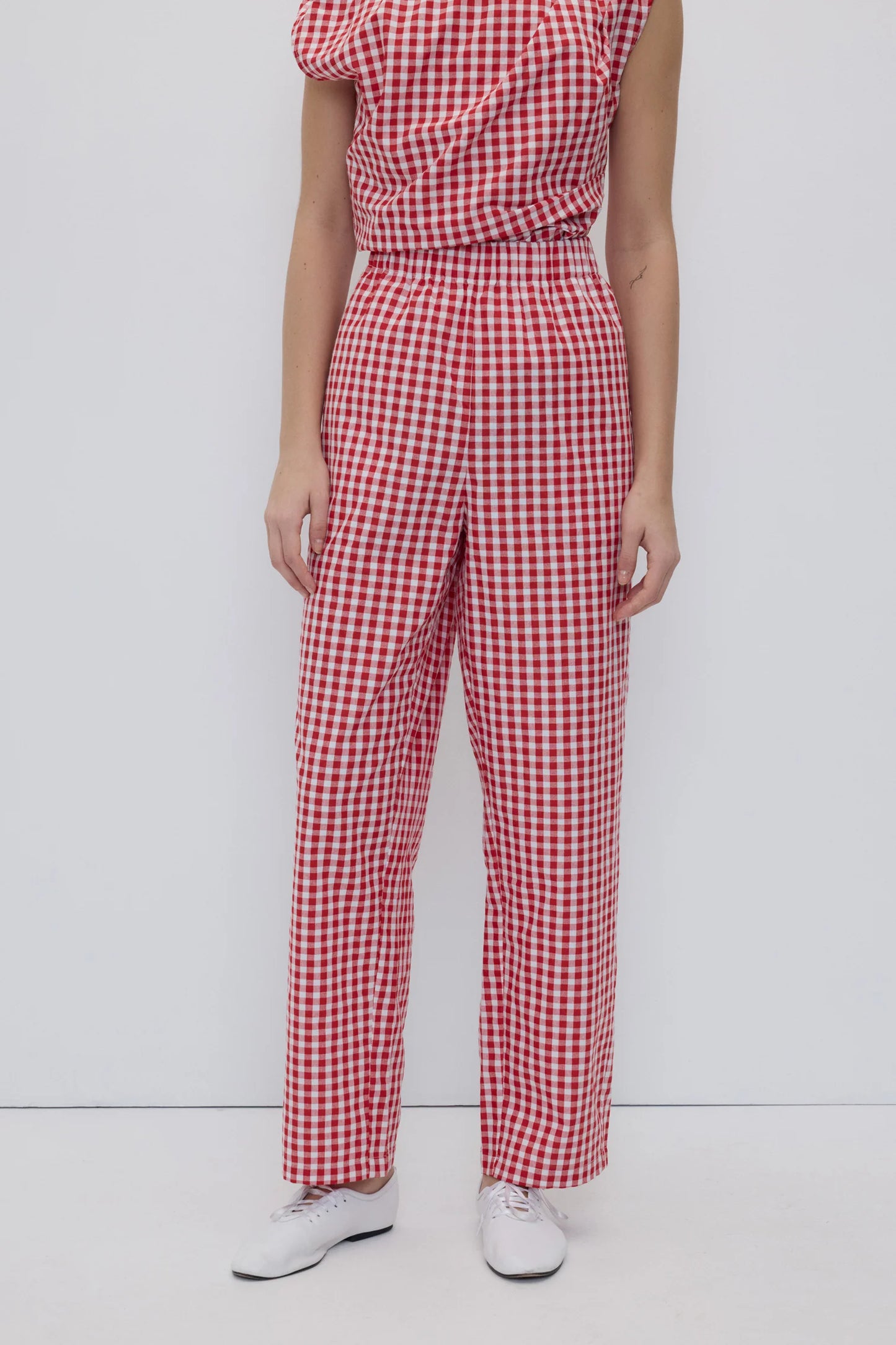 Pantalon Cep vichy rouge