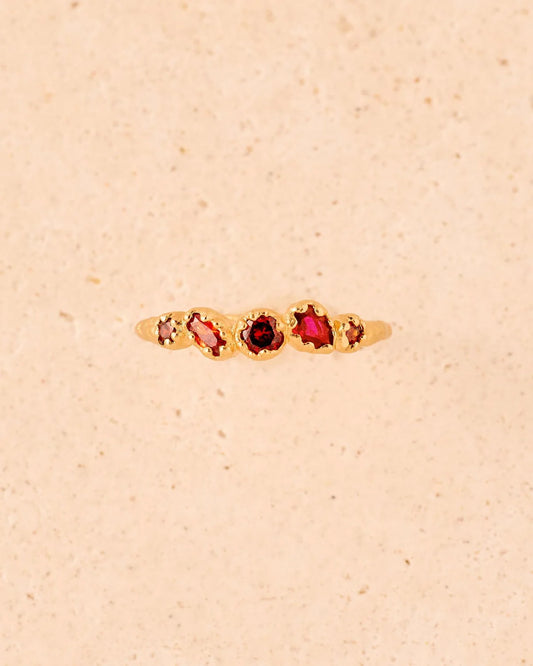 Bague koré rouge