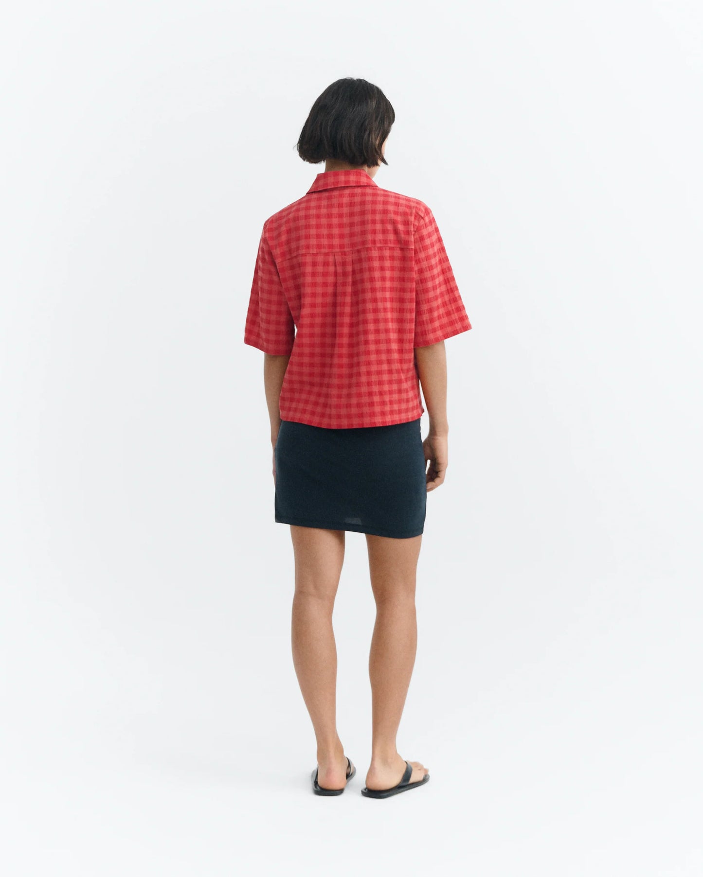 Blouse Ane vichy rouge