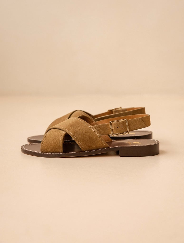 Sandales Zita suède kaki