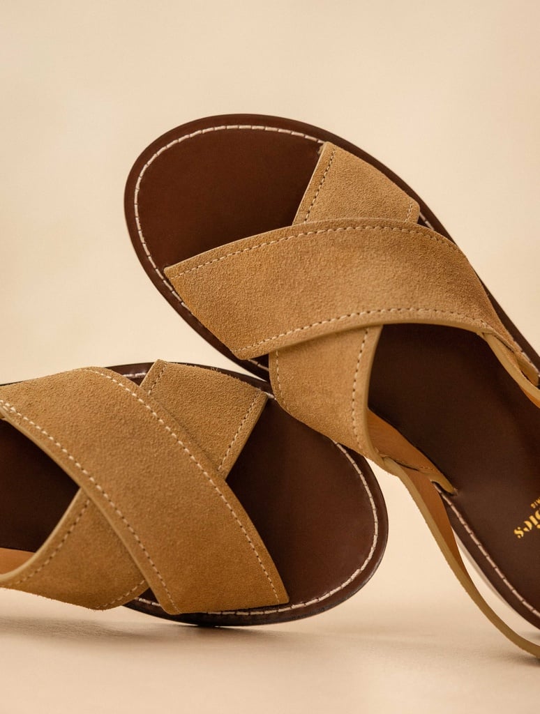 Sandales Zita suède kaki