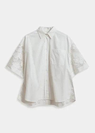 Chemise Kali à broderie blanche