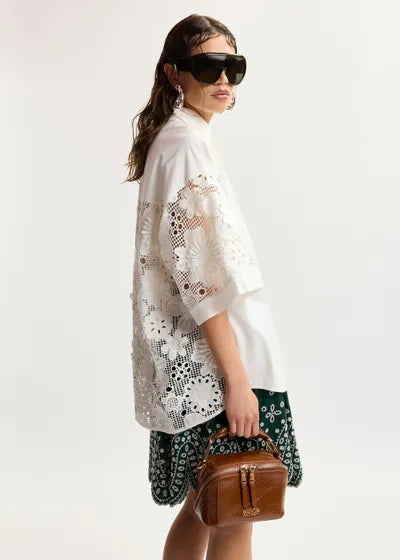 Chemise Kali à broderie blanche