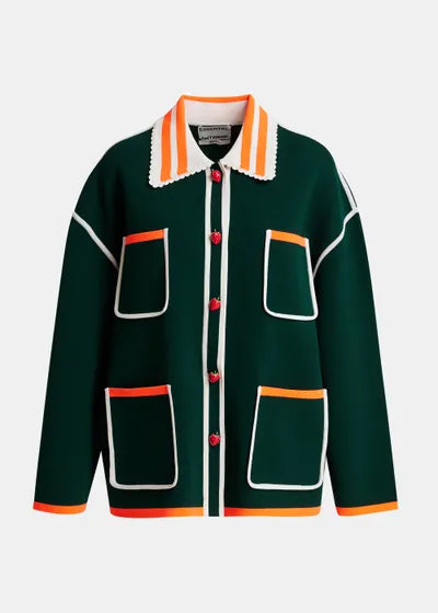 Gilet Kokorico vert et orange