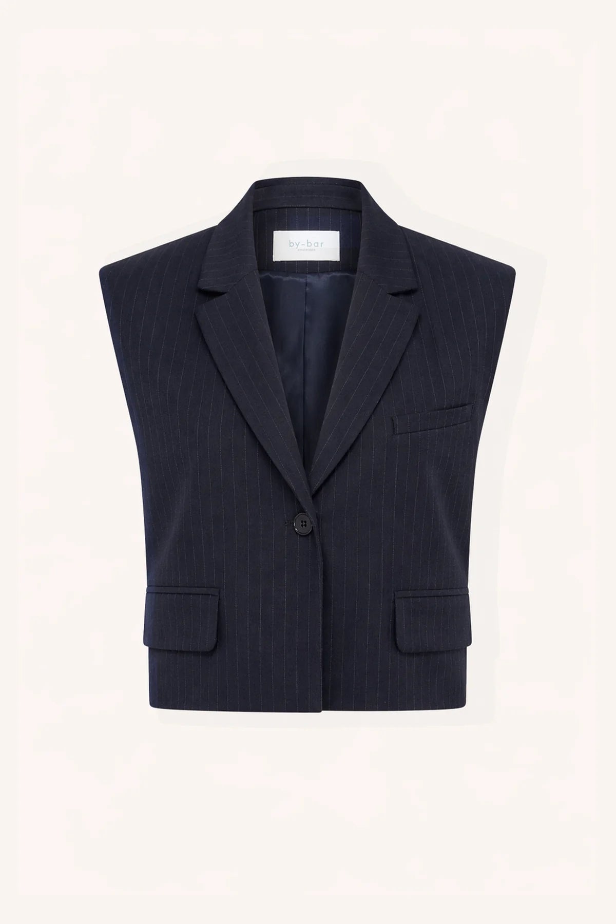 Gilet Bobi pinstripe bleu marine