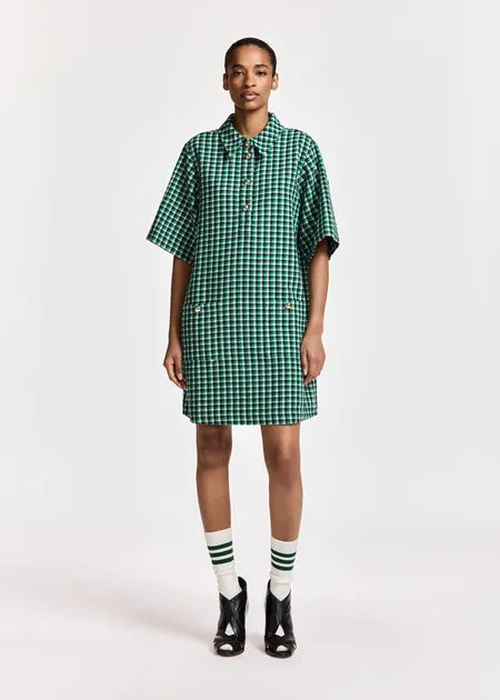 Robe Kooky à carreaux verts