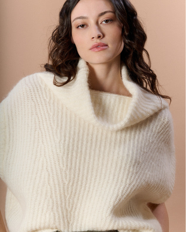 Pull Doudou sans manche écru