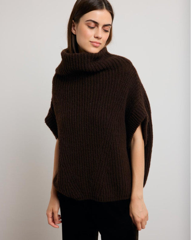 Pull Doudou sans manche chocolat