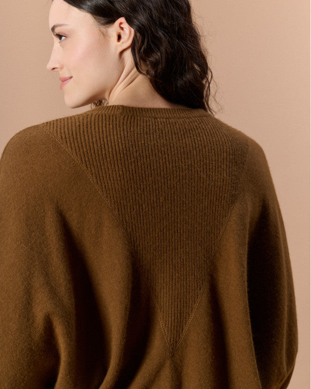 Pull manche chauve-souris Yves camel