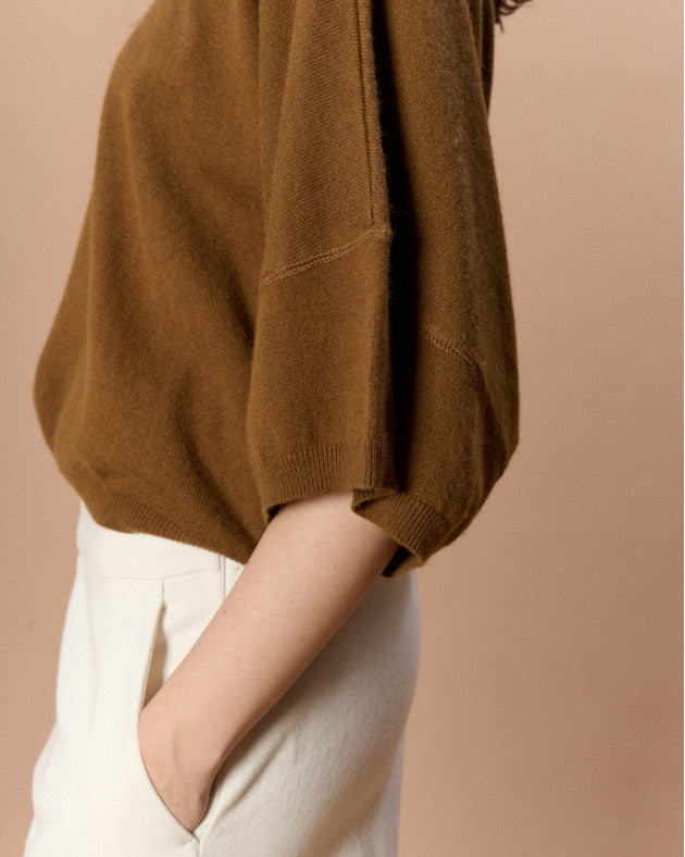 Pull manche chauve-souris Yves camel