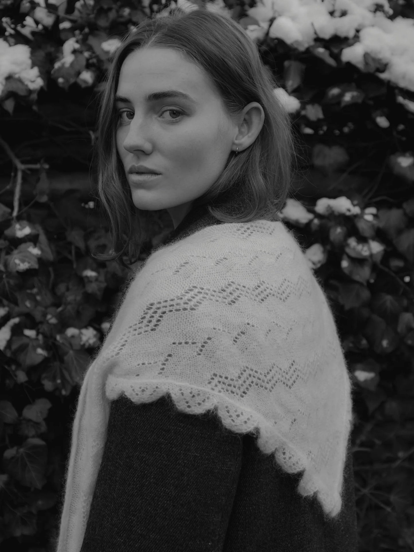 Echarpe triangle Opany blanche
