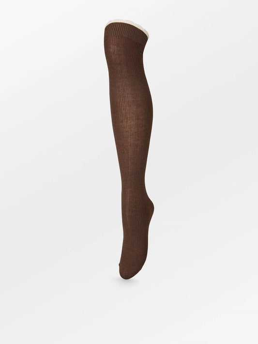 Chaussettes hautes Talula marron