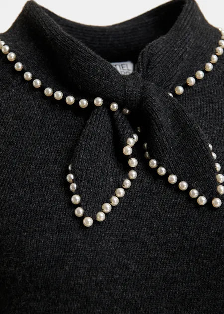 Pull Kasa gris foncé avec perles