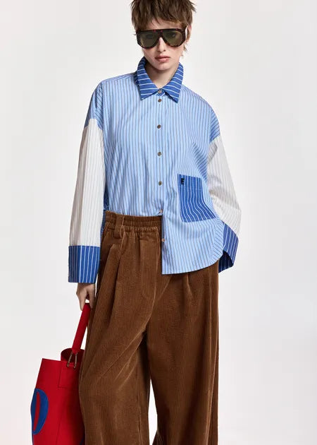 Chemise Kovid bleu et rayée