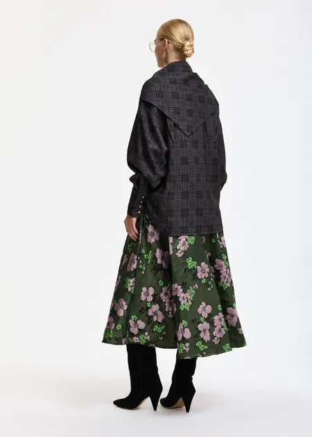 Chemise noire à carreaux Kiss