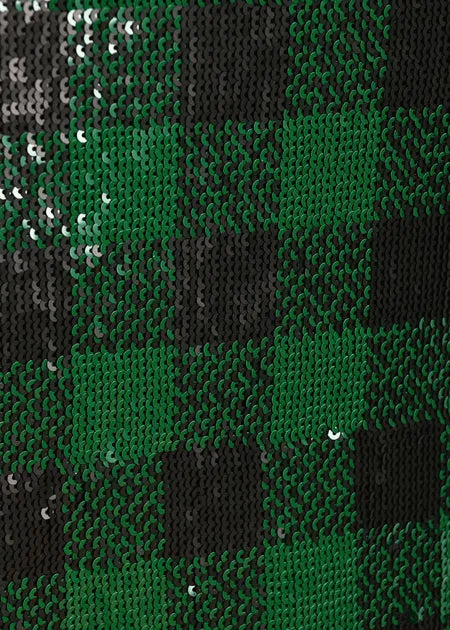 Jupe à sequins verte et noire Knitwear