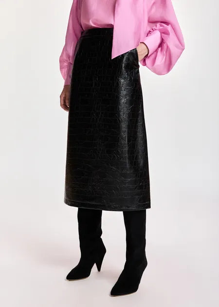 Jupe noir effet croco Kind