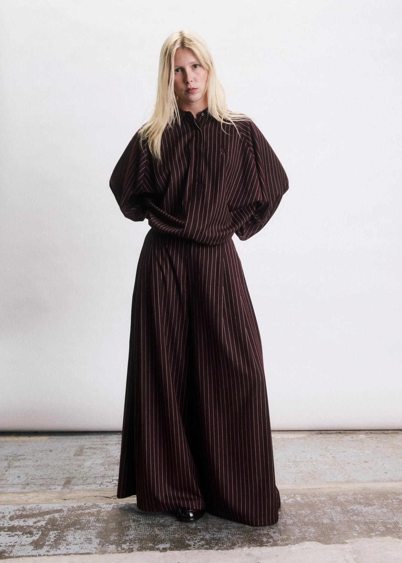Chemise oversize Omar bordeaux