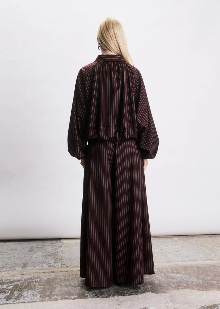 Chemise oversize Omar bordeaux