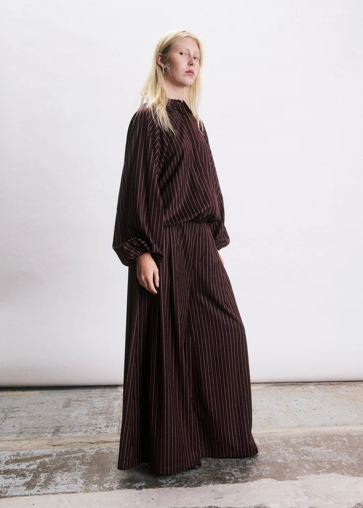 Chemise oversize Omar bordeaux