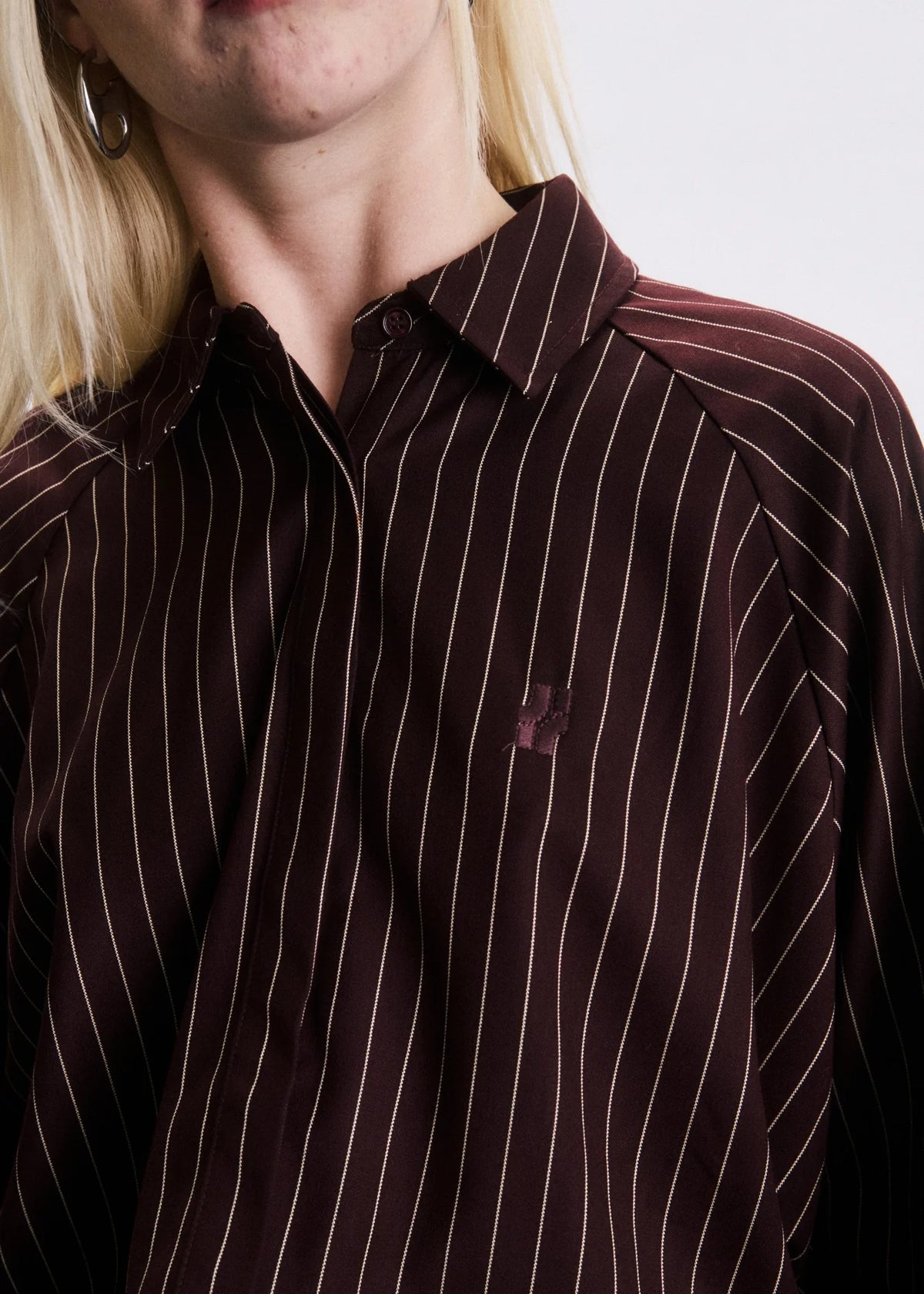 Chemise oversize Omar bordeaux