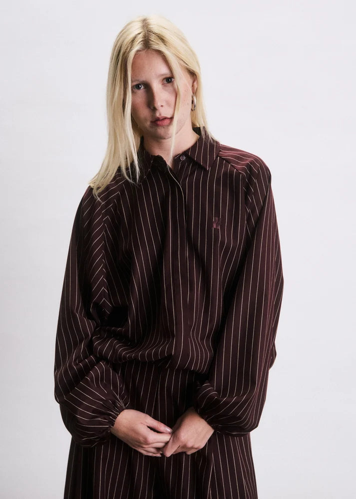 Chemise oversize Omar bordeaux
