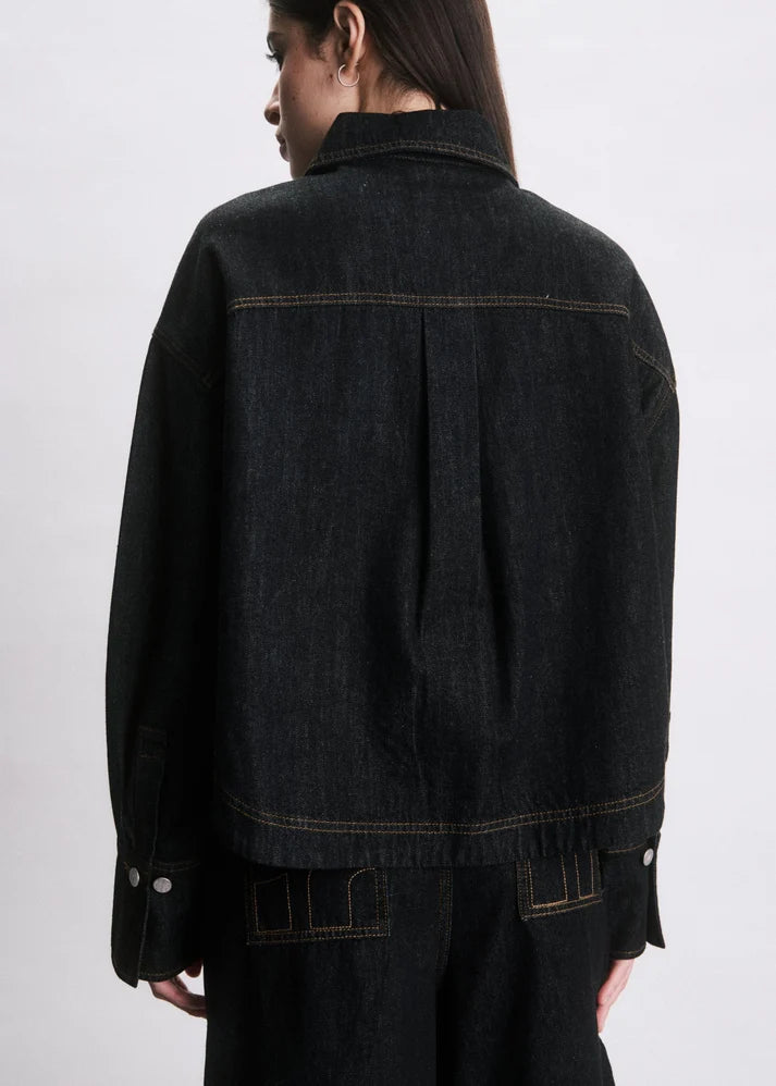 Sur chemise en jean Hendrik bleu nuit