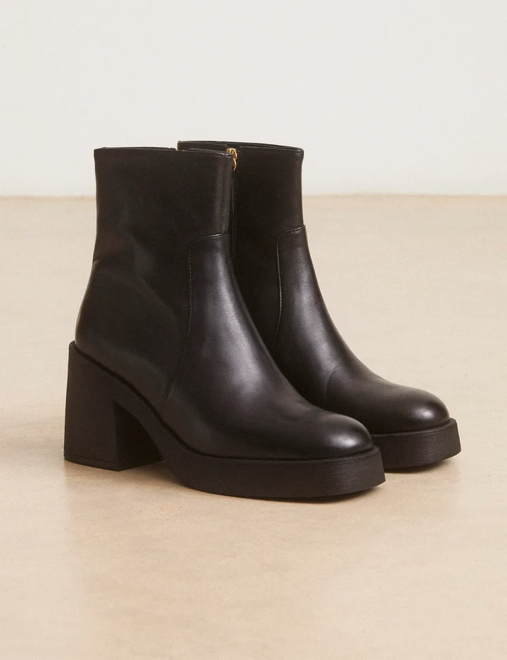 Bottines n°582 cuir nappa noir