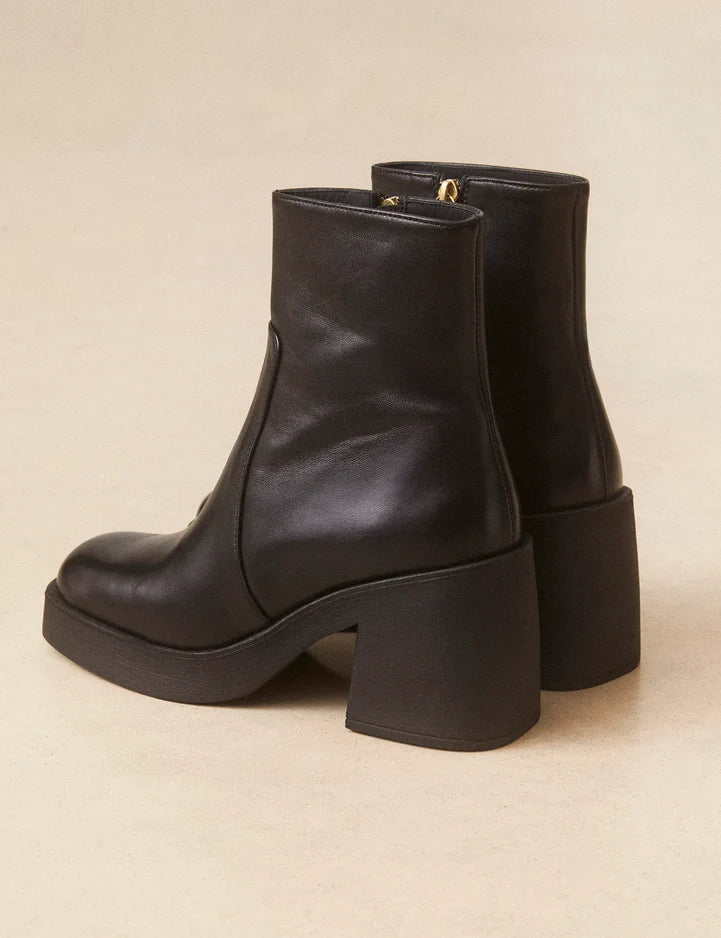 Bottines n°582 cuir nappa noir