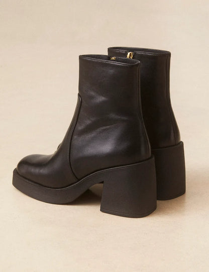 Bottines n°582 cuir nappa noir
