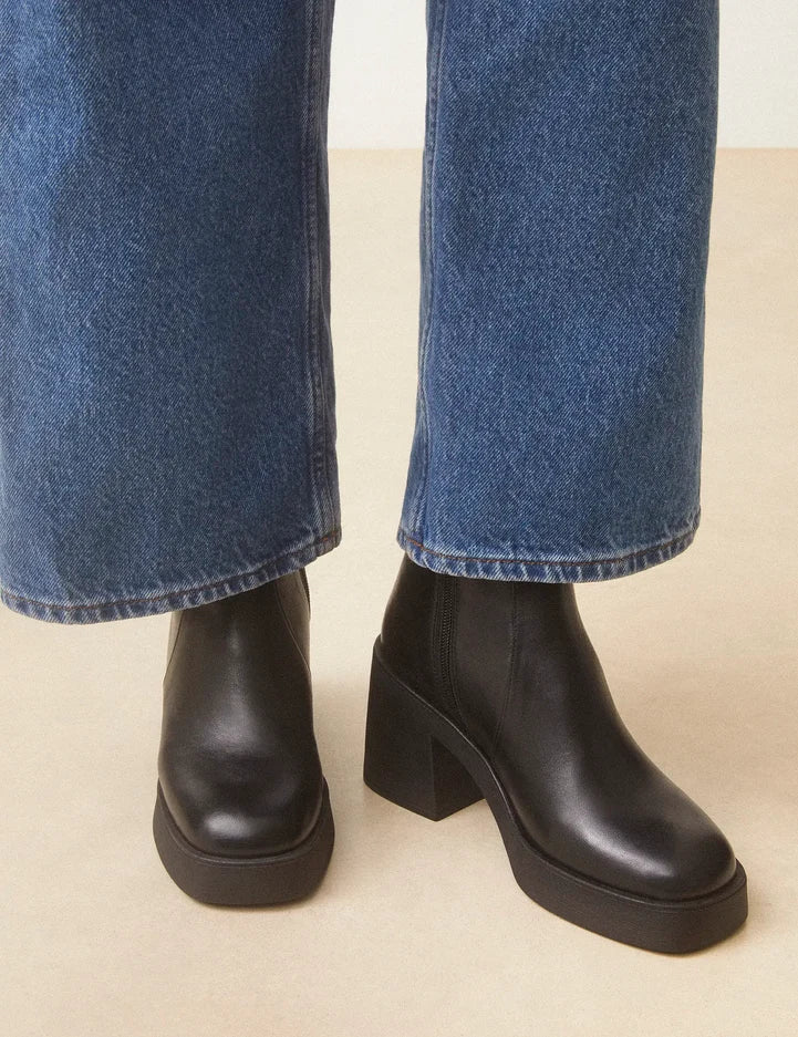 Bottines n°582 cuir nappa noir